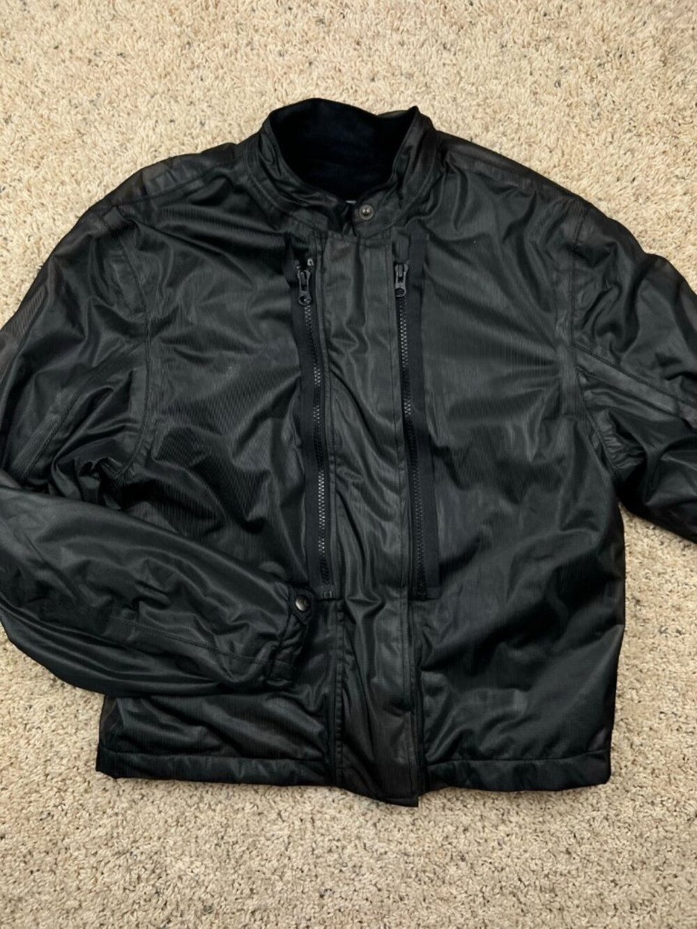 Joe Rocket Ladies Textile Biker Jacket Small Black Full Zip Moto Style Riding